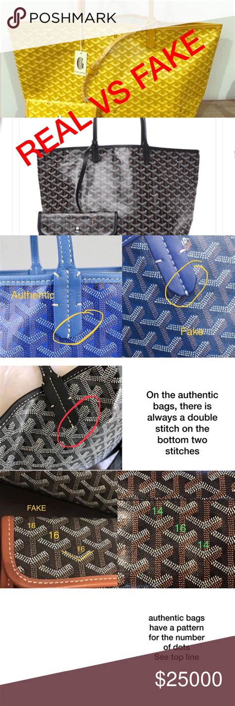 goyard tote real vs fake|genuine goyard bag.